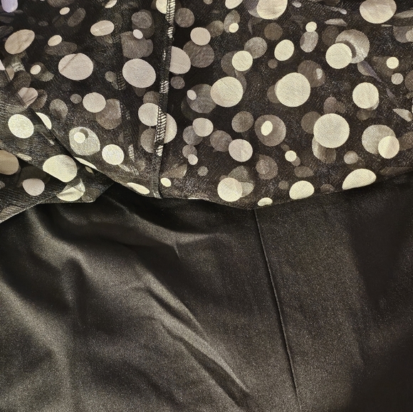 Lane Bryant Black and White Polka Dot A-Line Skirt - Picture 3 of 3